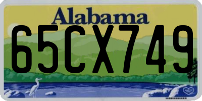 AL license plate 65CX749