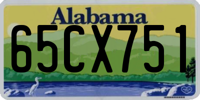 AL license plate 65CX751