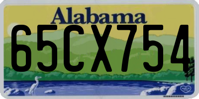 AL license plate 65CX754