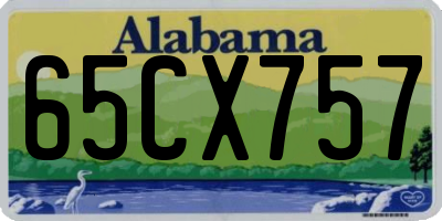 AL license plate 65CX757