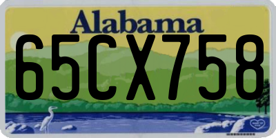 AL license plate 65CX758