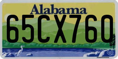 AL license plate 65CX760