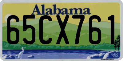 AL license plate 65CX761