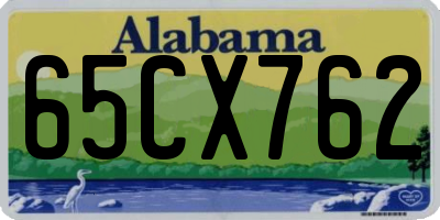 AL license plate 65CX762