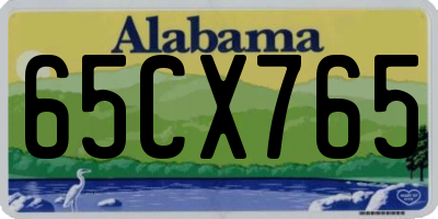 AL license plate 65CX765
