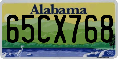AL license plate 65CX768