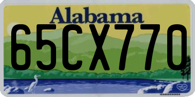 AL license plate 65CX770