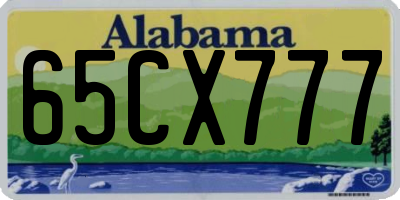 AL license plate 65CX777