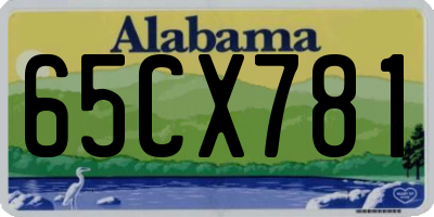 AL license plate 65CX781