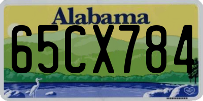 AL license plate 65CX784