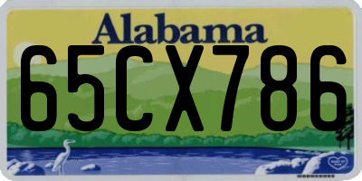 AL license plate 65CX786