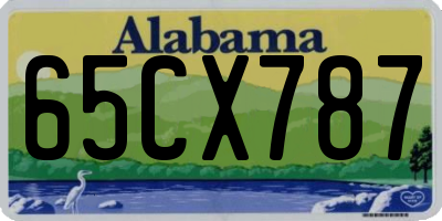 AL license plate 65CX787