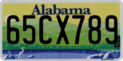 AL license plate 65CX789