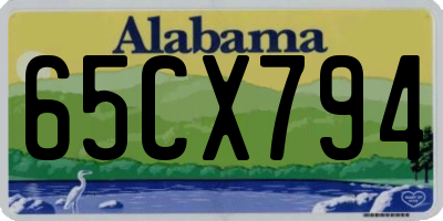 AL license plate 65CX794