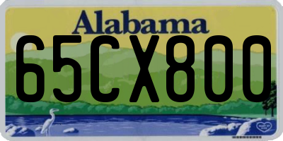 AL license plate 65CX800