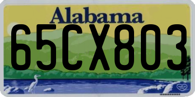 AL license plate 65CX803