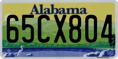 AL license plate 65CX804