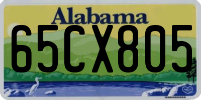 AL license plate 65CX805