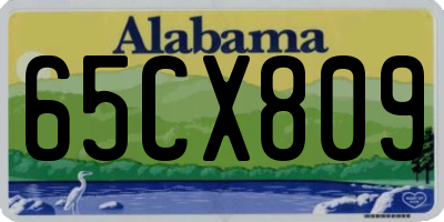 AL license plate 65CX809