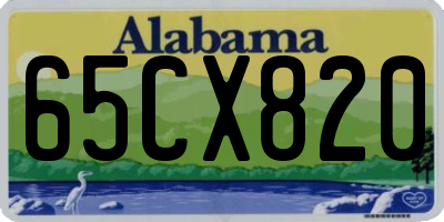 AL license plate 65CX820