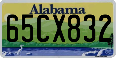 AL license plate 65CX832