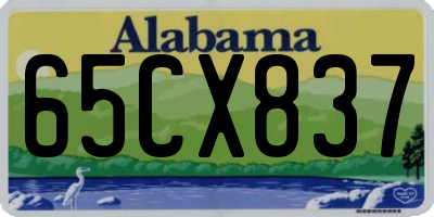 AL license plate 65CX837
