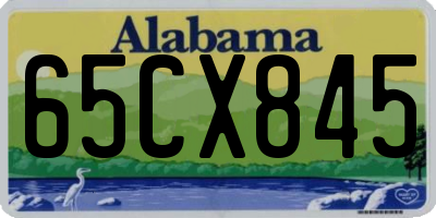 AL license plate 65CX845