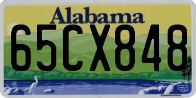 AL license plate 65CX848
