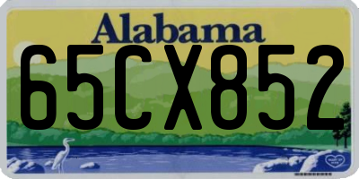 AL license plate 65CX852