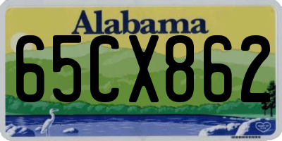 AL license plate 65CX862