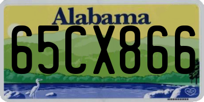 AL license plate 65CX866