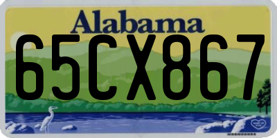 AL license plate 65CX867