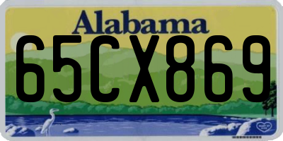 AL license plate 65CX869