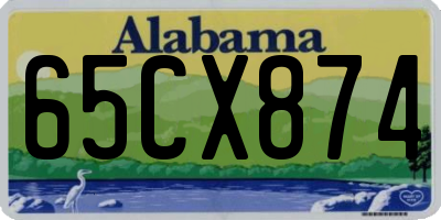 AL license plate 65CX874