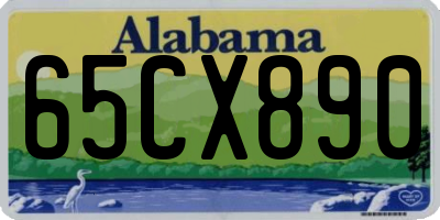AL license plate 65CX890