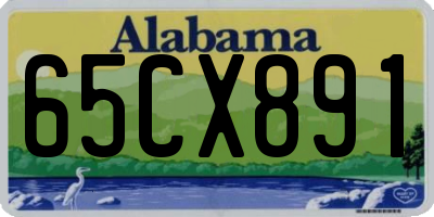 AL license plate 65CX891