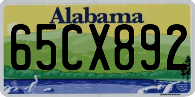 AL license plate 65CX892