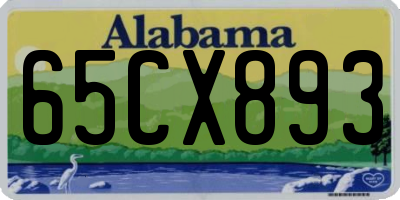 AL license plate 65CX893
