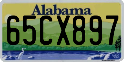AL license plate 65CX897