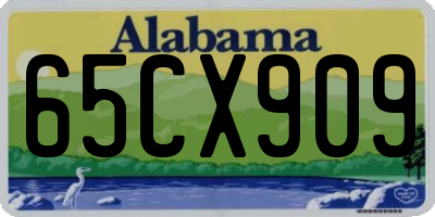AL license plate 65CX909