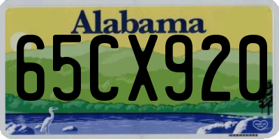 AL license plate 65CX920