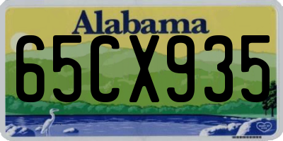 AL license plate 65CX935