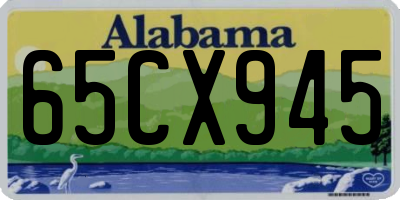AL license plate 65CX945
