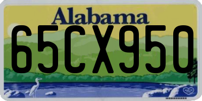 AL license plate 65CX950