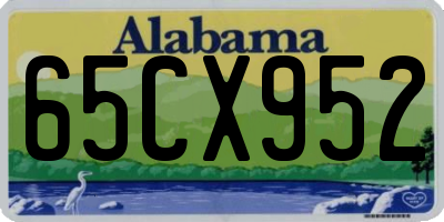 AL license plate 65CX952