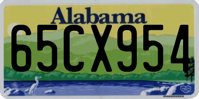 AL license plate 65CX954