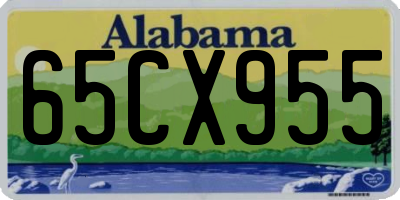 AL license plate 65CX955