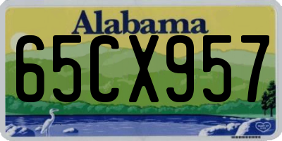 AL license plate 65CX957