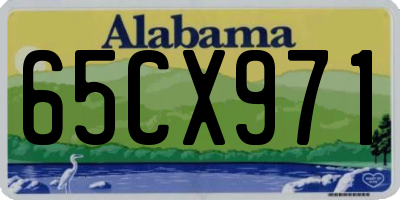 AL license plate 65CX971