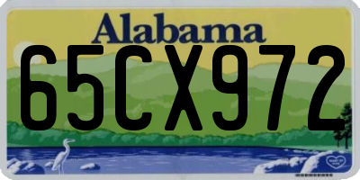 AL license plate 65CX972